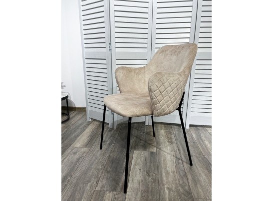 Стул AMARETTO VBP206 античный светло-бежевый, велюр без пальчикового эффекта /черный каркас, в Кургане