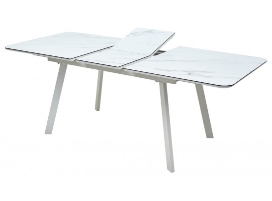 Стол ARUBA 140 GREY-WHITE/ WHITE глазурованное стекло в Кургане