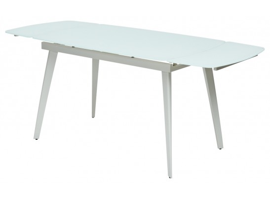 Стол ELIOT 120 FROSTED SUPER WHITE белое матовое стекло/ белый каркас в Кургане