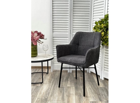 Стул AGIRA UF998-16 темно-серый, букле / черн. каркас / Товарный знак DISAUR в Кургане