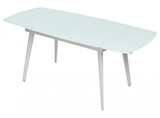 Стол ELIOT 120 FROSTED SUPER WHITE белое матовое стекло/ белый каркас в Кургане