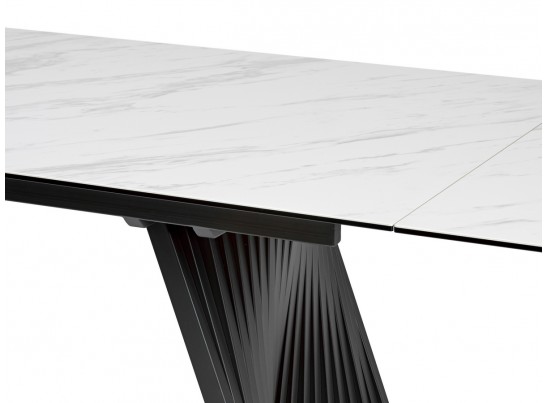 Стол IVAR 180 MARBLES KL-99 Белый мрамор, итальянская керамика/серый, ®DISAUR в Кургане