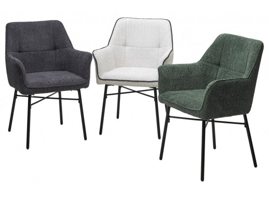 Стул AGIRA UF998-16 темно-серый, букле / черн. каркас / Товарный знак DISAUR в Кургане