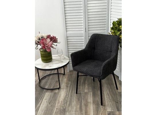 Стул AGIRA UF998-16 темно-серый, букле / черн. каркас / Товарный знак DISAUR в Кургане