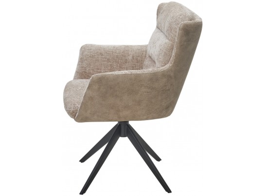 Стул GARLAND 360 град. поворот. HAGA-30 Бежевый, ткань/ GINO-101 Бежевый, ткань/ Черный, ®DISAUR