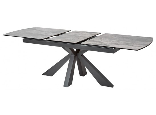 Стол ROVIGO 170 ITALIAN DARK GREY Серый мрамор глянцевый, керамика/ GREY1 каркас в Кургане