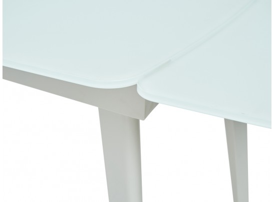 Стол ELIOT 120 FROSTED SUPER WHITE белое матовое стекло/ белый каркас в Кургане