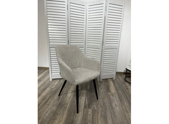 Стул BRANDY WZ2042-19 галечный серый фактурный велюр/ черный каркас в Кургане