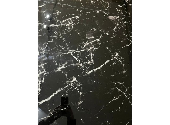 Стол АРУБА 140 ЧЕРНЫЙ МРАМОР, стекло / ЧЕРНЫЙ в Кургане