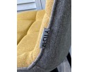 Стул CHIC VF-06/ VF-20 желтый/ серый, ткань/ черный каркас в Кургане
