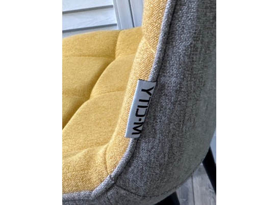 Стул CHIC VF-06/ VF-20 желтый/ серый, ткань/ черный каркас в Кургане