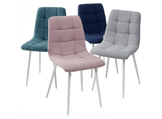 Стул CHILLI UF860-14B полночный синий, ткань/ белый каркас в Кургане