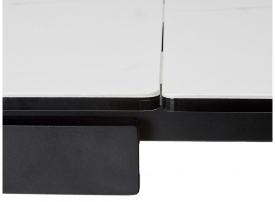 Стол ALEZIO 160 BIANCO TL-45 Белый мрамор матовый, испанская керамика/ черный каркас, ®DISAUR в Кургане