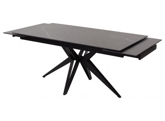 Стол FORIO 160 MATT BLACK MARBLE SOLID CERAMIC / BLACK, ®DISAUR в Кургане