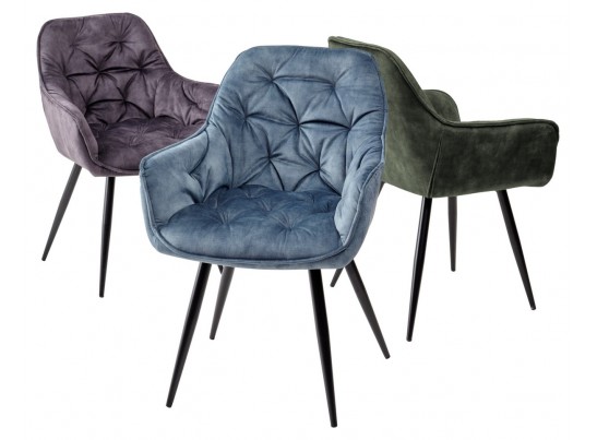 Стул MALTA 912-06 темно-серый, велюр/черный каркас в Кургане