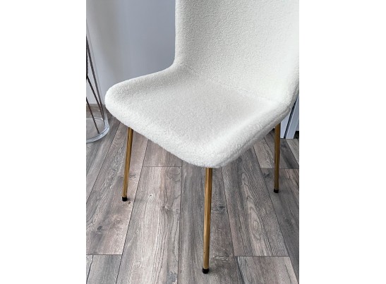 Стул RIYA UF992-01 Белый, teddy / золотой каркас в Кургане