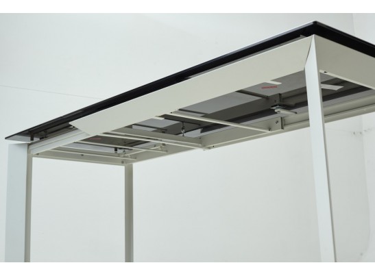 Стол CREMONA 180 KL-188 Контрастный мрамор матовый, итальянская керамика/ белый каркас, ®DISAUR в Кургане