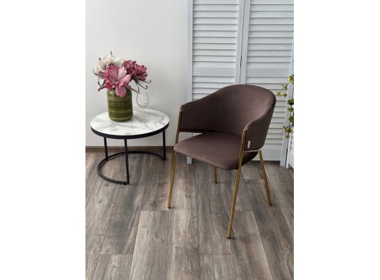 Стул DILL MOMO-05 тауп, велюр "беспальчиковый"/ золотой каркас в Кургане