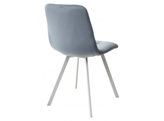 Стул CHILLI SQUARE G108-56 пудровый синий, велюр/ белый каркас в Кургане