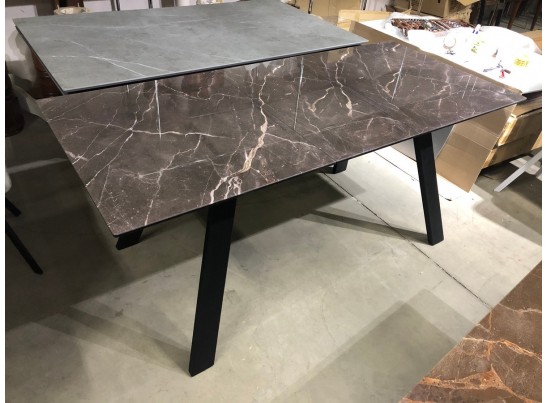 Стол Морис 140 ДАРК, стекло / черный каркас в Кургане