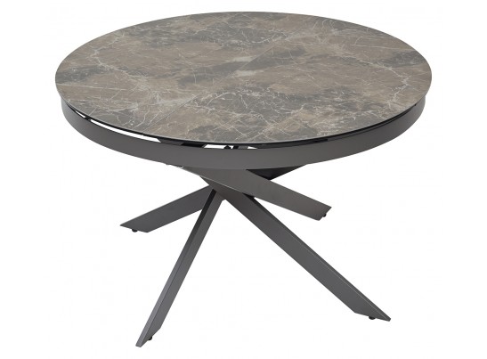 Стол TRENTO 120 KL-19 СЕРО-КОРИЧНЕВЫЙ КАМЕНЬ, итальянская керамика/ GREY1 серый каркас в Кургане