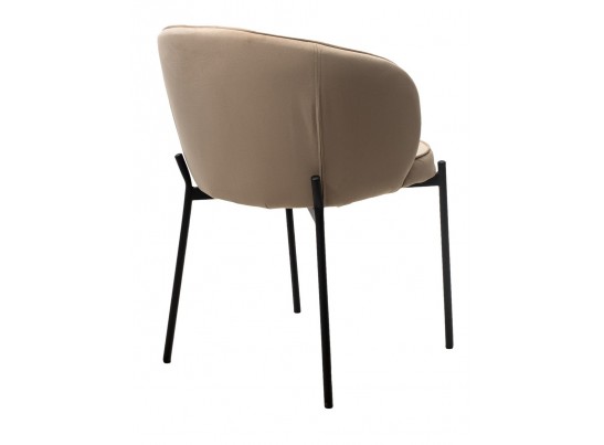 Стул ДЕНИ, цвет Velutto 05 Бежевый, велюр / черный каркас в Кургане