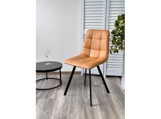 Стул CHILLI-Q SQUARE Oracul 542 Темно-желтый, экокожа PU / черный каркас, в Кургане