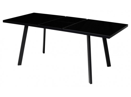 Стол ФИН 120 Черный, стекло/Черный каркас в Кургане
