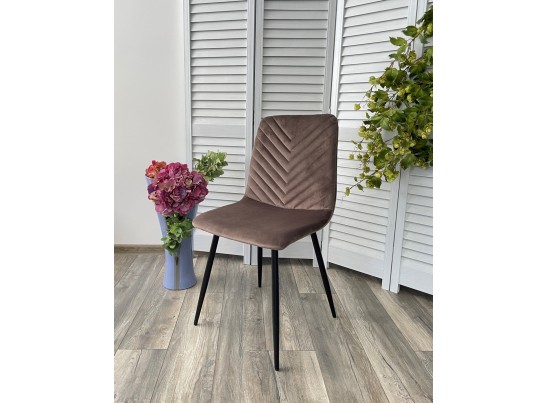 Стул DUKE BLUVEL-38 LATTE, велюр / черный каркас в Кургане