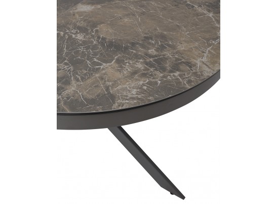 Стол TRENTO 120 KL-19 СЕРО-КОРИЧНЕВЫЙ КАМЕНЬ, итальянская керамика/ GREY1 серый каркас в Кургане