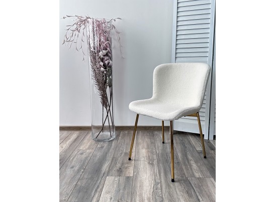 Стул RIYA UF992-01 Белый, teddy / золотой каркас в Кургане