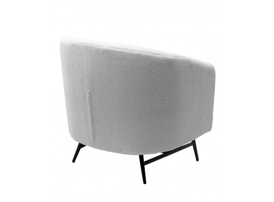 Кресло KALMAR NINI-01 Белый, teddy / черный каркас в Кургане