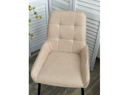 Стул CARACAS Barrel-09 Бежевый, ткань / черный каркас / Товарный знак DISAUR в Кургане