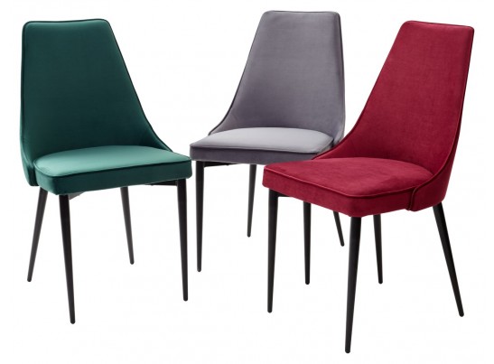 Стул NEPAL-P БЕЖЕВЫЙ #5, велюр/ черный каркас в Кургане