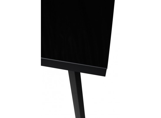 Стол ФИН 120 Черный, стекло/Черный каркас в Кургане