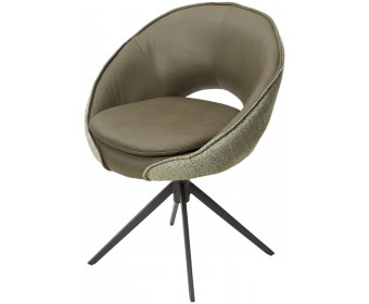 Стул ANABEL 360 град. поворот Зеленый F07-003-01 / MONTECRISTO 8421 / серый каркас, ®DISAUR