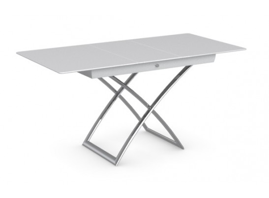 Стол MAGIC-J CS/5041-G, P77 chrome/ P64 white/ glass GXW extrawhite в Кургане