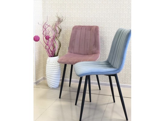 Стул DUBLIN G108-15 пепел розы/ черный каркас, велюр в Кургане