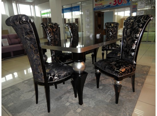 3224/TR Стол, черный с серебром СКИДКА 50% в Кургане