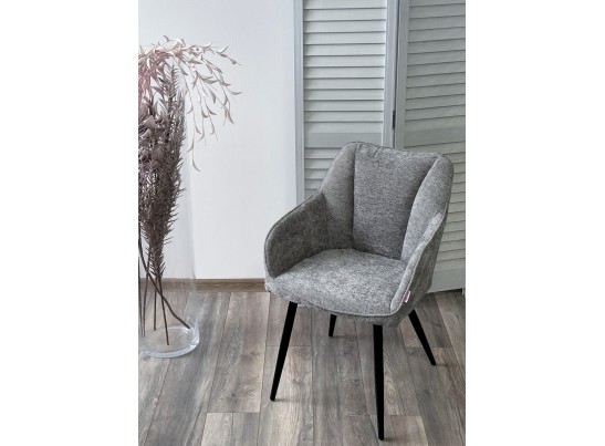 Стул REFLET 3018-17 серый, шенилл / черный каркас, ®DISAUR в Кургане