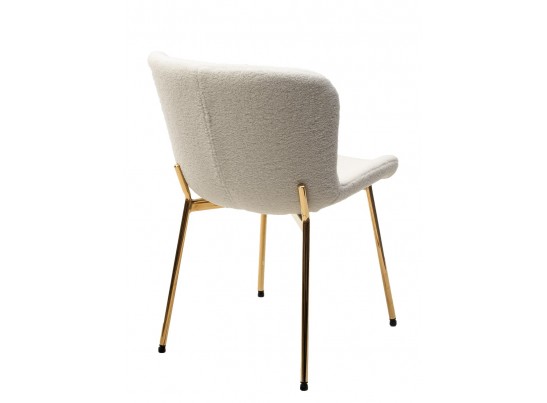 Стул RIYA UF992-01 Белый, teddy / золотой каркас в Кургане