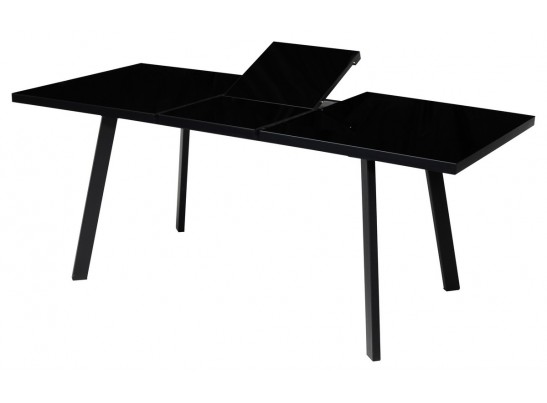 Стол ФИН 120 Черный, стекло/Черный каркас в Кургане