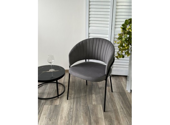 Стул JUST, цвет Velutto 32 Антрацитовый, велюр / черный каркас в Кургане