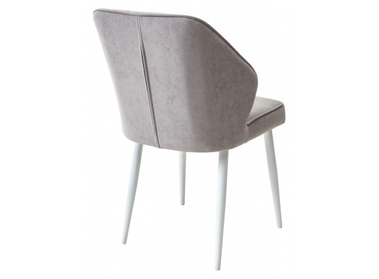 Стул VENA, цвет B22 Серый, велюр/ Белый каркас в Кургане