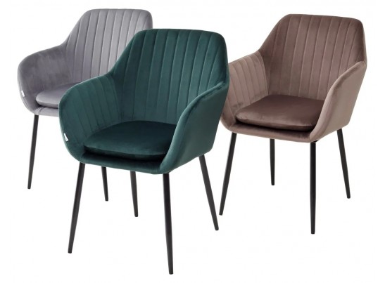 Стул ALABAMA BLUVEL-38 LATTE, велюр / черный каркас в Кургане