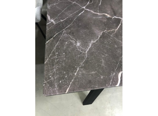 Стол Морис 140 ДАРК, стекло / черный каркас в Кургане