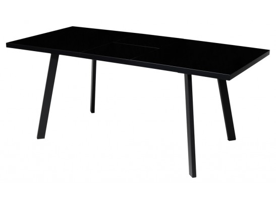 Стол ФИН 120 Черный, стекло/Черный каркас в Кургане