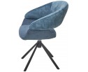 Стул EMBER 360 град. поворот. 7525-56 Синий, велюр/ ENJOY-315 Синий, ткань/ Черный, ®DISAUR в Кургане