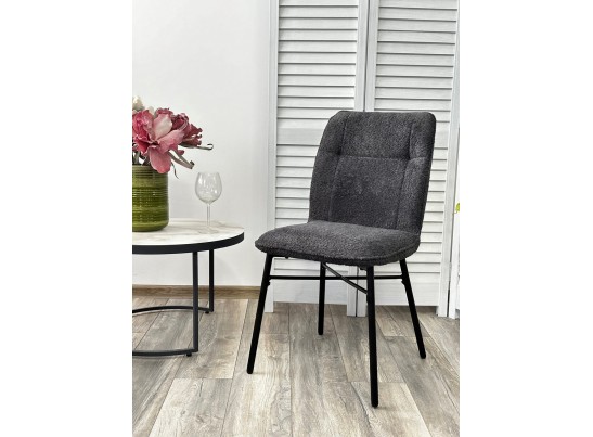 Стул COMO UF998-16 темно-серый, букле / черный каркас / Товарный знак DISAUR в Кургане