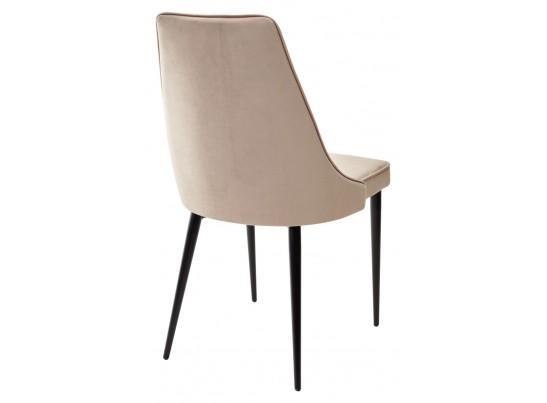 Стул NEPAL-P БЕЖЕВЫЙ #5, велюр/ черный каркас в Кургане